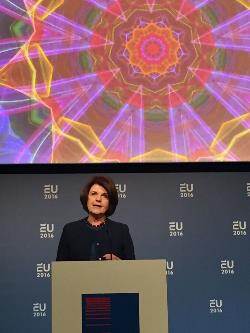 Corinne Dettmeijer bij de EU Arbeidsuitbuitingconferentie
